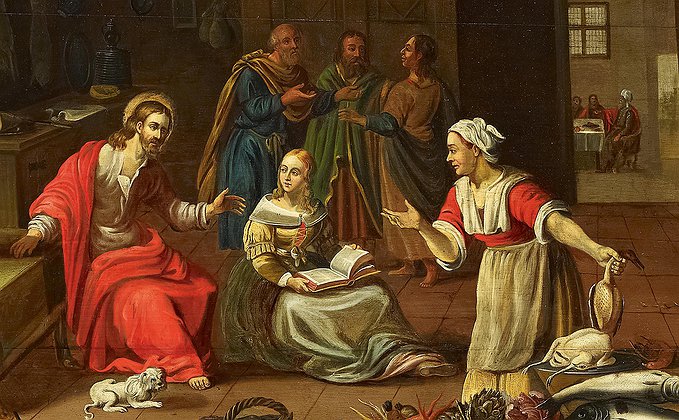 Jesus na casa de Marta e Maria